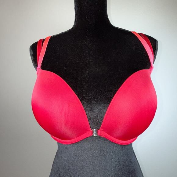 Victoria’s Secret Dream Angels Demi Bra Pink Padded Underwire Lace Trim 36DD - Picture 3 of 11